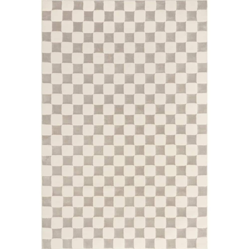 nuLOOM Alaiya Checkered Machine Washable Cream 2 ft. x 3 ft. Modern Area Rug MEGR05B-203
