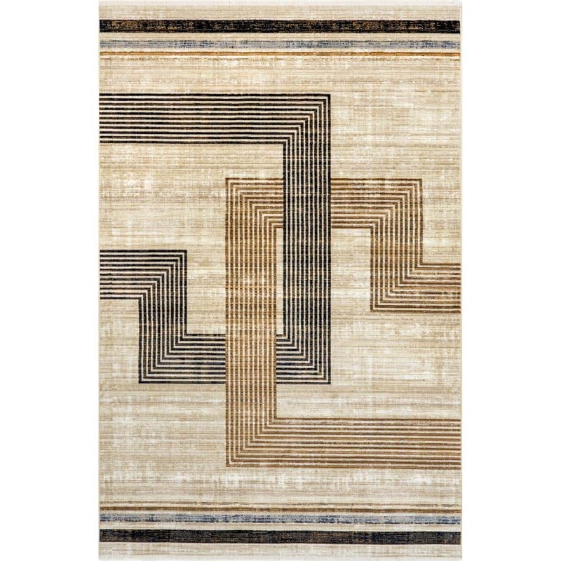 nuLOOM Aline Beige 9 ft. x 13 ft. Contemporary Abstract Area Rug BDSN32A-9012