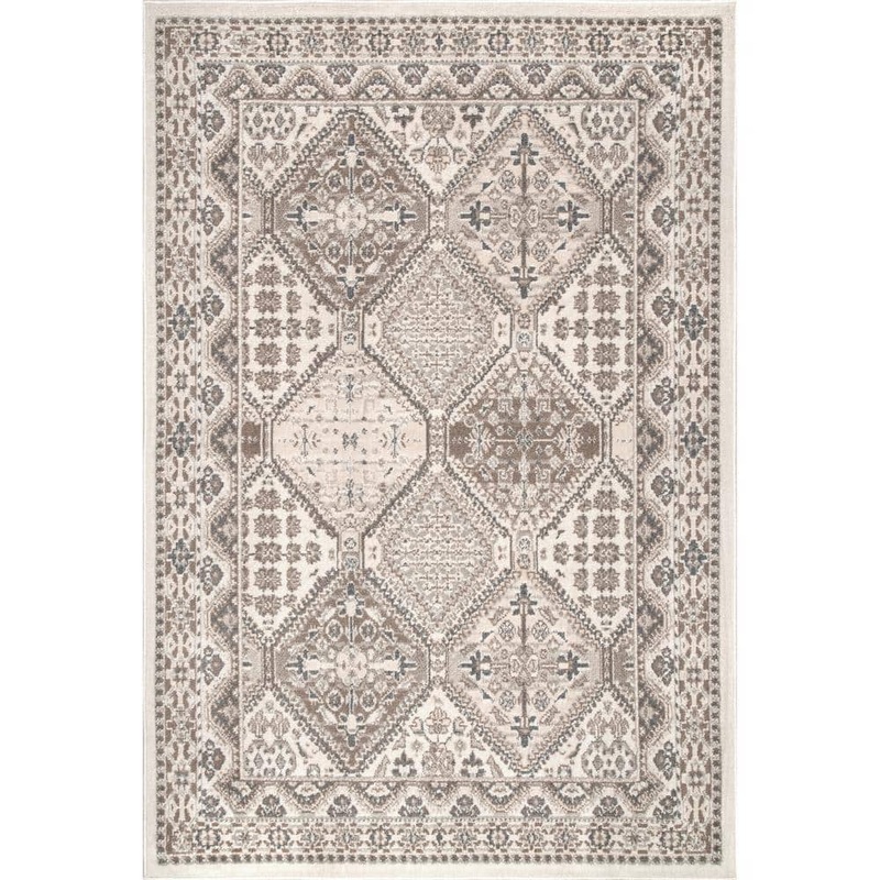 nuLOOM Becca Vintage Tiles Beige 4 ft. x 6 ft. Area Rug OWMN04A-406