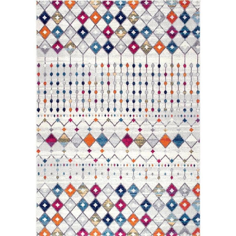 nuLOOM Blythe Modern Moroccan Trellis 9 ft. x 12 ft. Multi Area Rug RZBD16D-9012