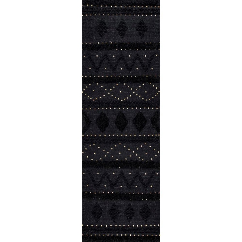 nuLOOM Chandy Textured Wool Black 3 ft. x 8 ft. Runner Rug SESQ03A-2608