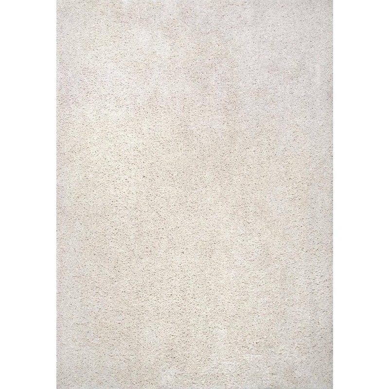 nuLOOM Clare Solid Shag Cream White Doormat 3 ft. x 5 ft. Area Rug DISG01A-3205