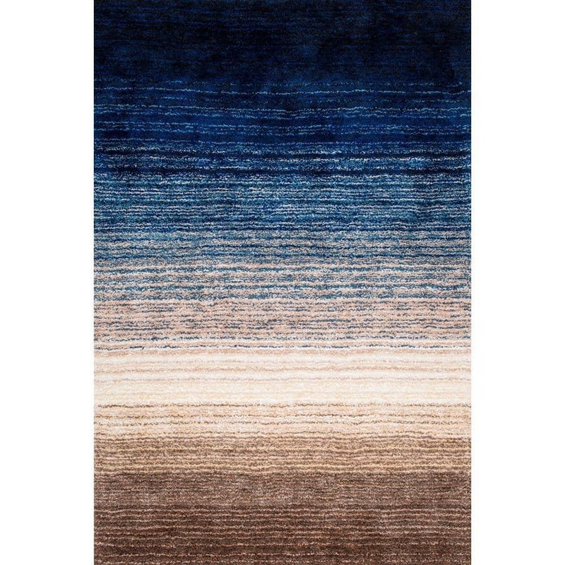 nuLOOM Drey Ombre Shag Navy Multi 4 ft. x 6 ft. Area Rug HJZOM1H-406