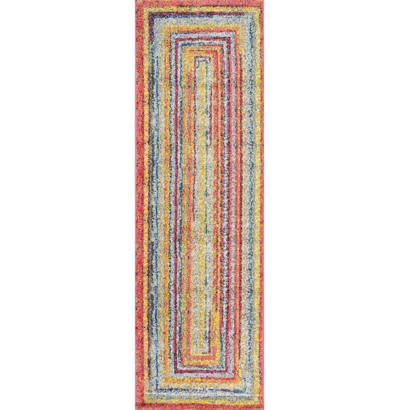 nuLOOM Hargis Labyrinth Multi 2 ft. 6 in. x 10 ft. Indoor Runner Rug ECCR02A-26010