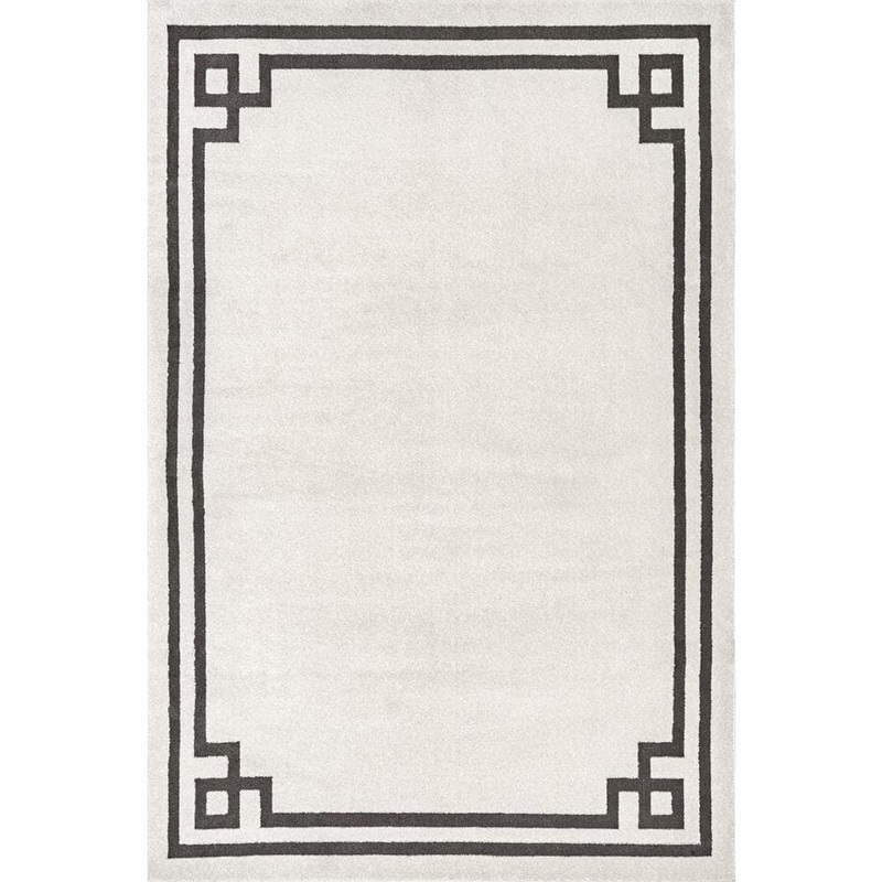 nuLOOM Imani Classic Border Beige 5 ft. x 7 ft. 5 in. Area Rug RZSP19B-5075