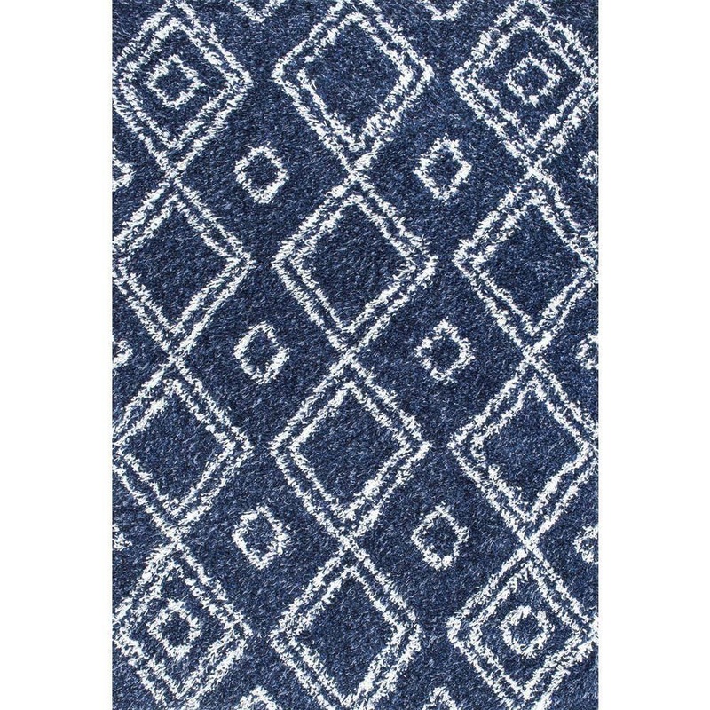 nuLOOM Iola Plush Shag Blue 7 ft. x 9 ft. Area Rug OZSG18C-6709