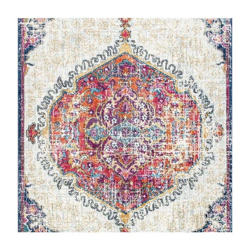 nuLOOM Maranda Vintage Medallion Multi 8 ft. Square Rug RZBD63A-S808