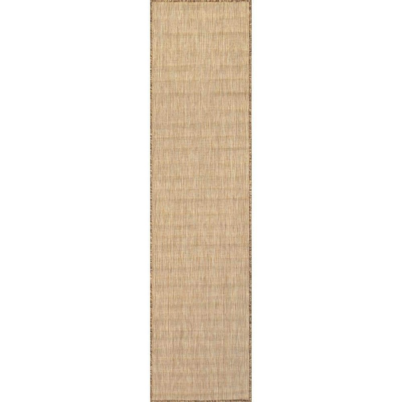 nuLOOM Nakia Transitional Natural 2 ft. x 8 ft. Indoor/Outdoor Runner Rug GBCB63A-208