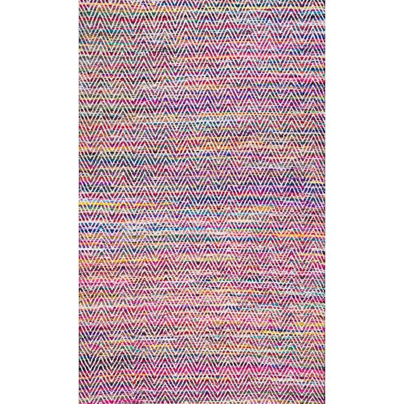 nuLOOM Rochell Bohemian Chevron Magenta 5 ft. x 8 ft. Area Rug VIAG01A-508