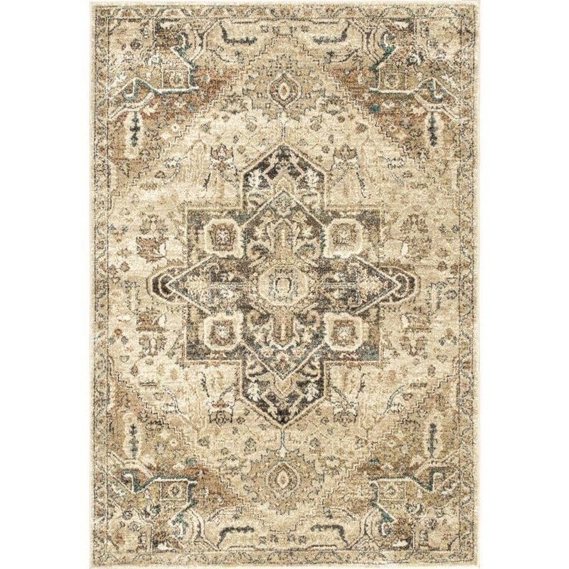 nuLOOM Tabetha Tribal Medallion Tan 5 ft. x 7 ft. 5 in. Area Rug RZIN06B-5075