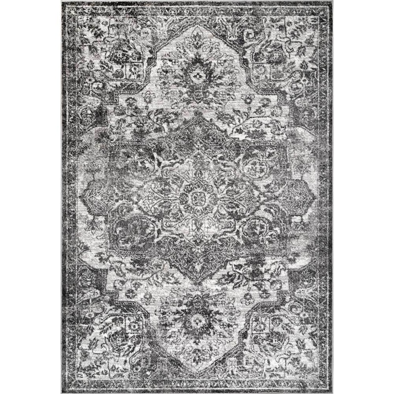 nuLOOM Transitional Medallion Maryanne Grey 10 ft. x 14 ft. Area Rug LPCT01A-10014