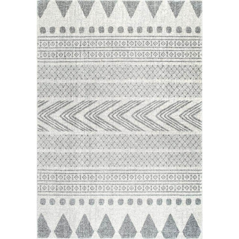 nuLOOM Zendaya Tribal Gray 8 ft. x 10 ft. Area Rug RZBD71A-8010