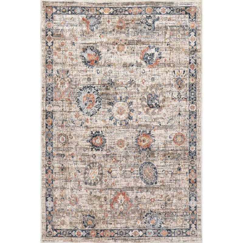 nuLOOM Acelynn Distressed Traditional Beige 4 ft. x 6 ft. Area Rug MLGS01A-406