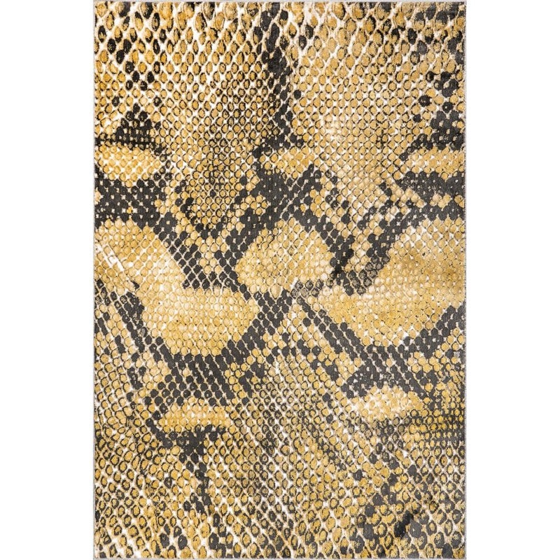 nuLOOM Alexandrine Modern Snake Print Area Rug Beige 4′ ft. x 5′ 7