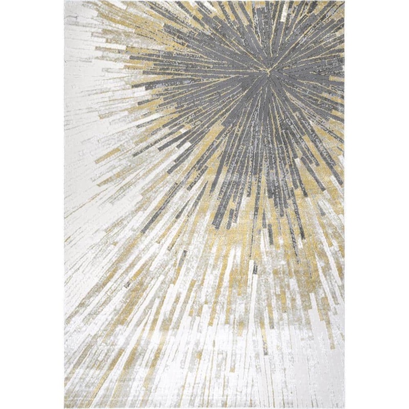 nuLOOM Amaya Abstract Gold 9 ft. x 12 ft. Indoor Area Rug CFDR08A-9012