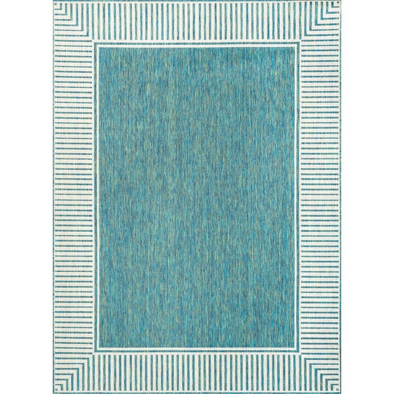 nuLOOM Asha Green 7 ft. x 9 ft. Bordered Indoor/Outdoor Area Rug GBCB02D-6709