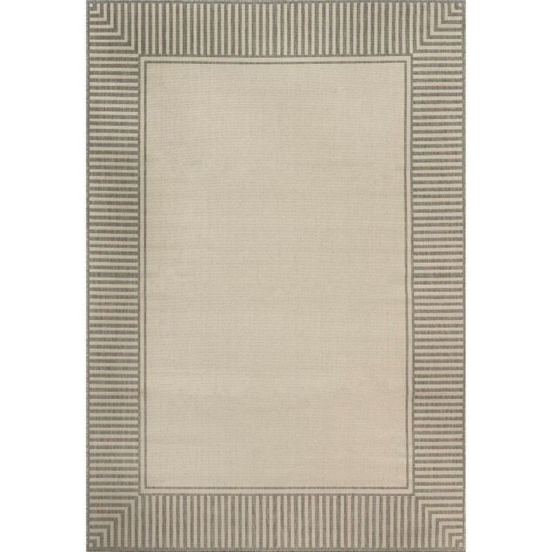 nuLOOM Asha Light Grey 2 ft. x 8 ft. Bordered Indoor/Outdoor Runner Rug GBCB02F-208