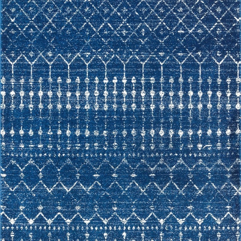 nuLOOM Blythe Modern Moroccan Trellis 6 ft. Blue Square Rug RZBD16F-S606