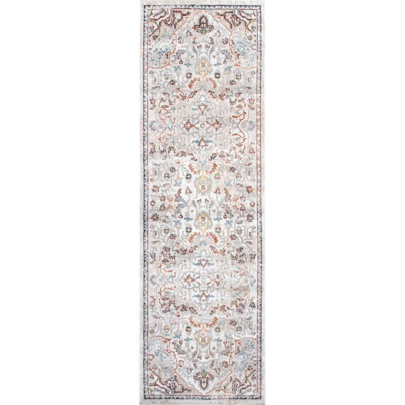 nuLOOM Cady Machine Washable Transitional Beige 2 ft. 8 in. x 8 ft. Runner Rug KKON06A-2808