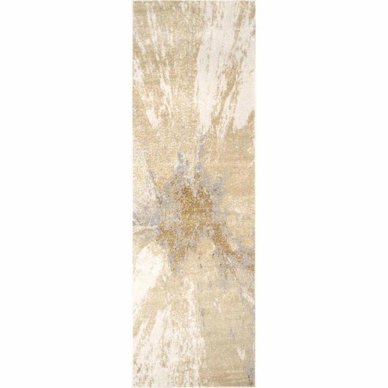 nuLOOM Contemporary Abstract Cyn Gold 2 ft. 8 in. x 8 ft. Runner Rug CFDR02A-2808