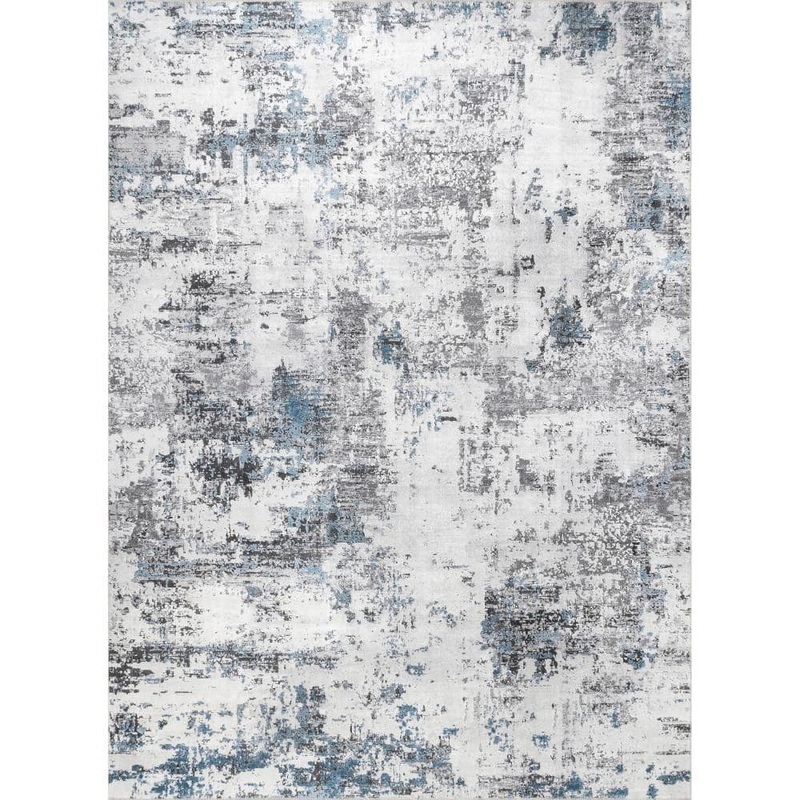 nuLOOM Dali Gray 5 ft. x 8 ft. Machine Washable Modern Abstract Indoor Area Rug BIVL08A-508