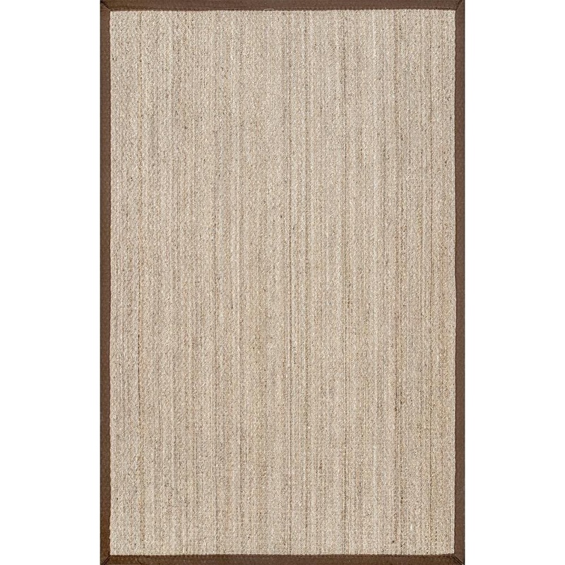 nuLOOM Elijah Seagrass with Border Brown 5 ft. x 8 ft. Area Rug BHSG01E-508