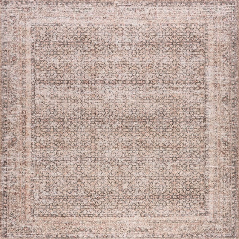 nuLOOM Hillstone Light Brown 5 ft. x 8 ft. Traditional Vintage Medallion Area Rug LRHV17A-508