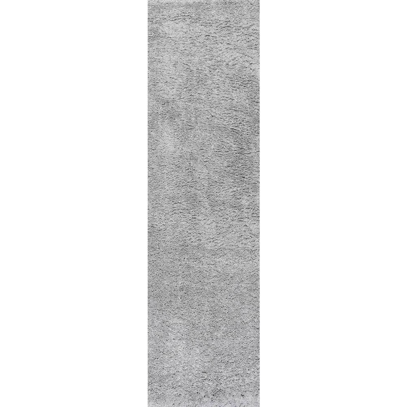 nuLOOM Kara Solid Shag Gray 2 ft. 8 in. x 10 ft. Runner Rug KKBX01B-28010