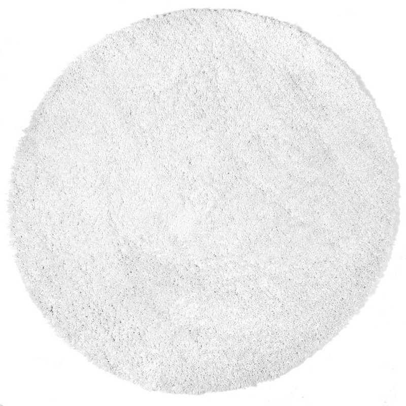 nuLOOM Kara Solid Shag Ivory 6 ft. x 6 ft. Round Area Rug KKBX01A-R606