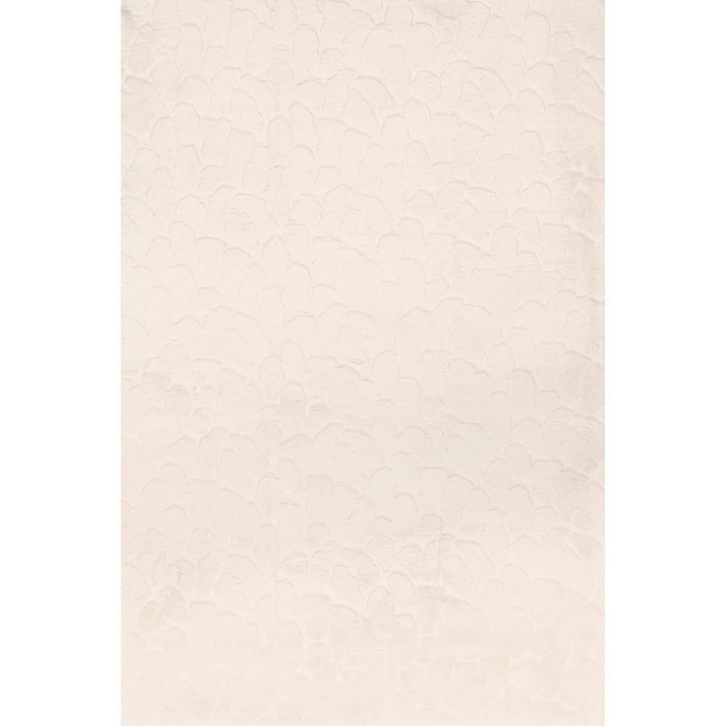 nuLOOM Leni Off White 5 ft. x 8 ft. Plush Cloud Geometric Machine Washable Area Rug HJWR09A-508