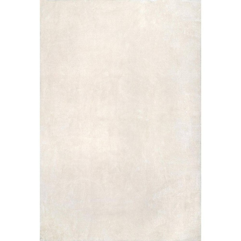 nuLOOM Loni Solid Machine Washable Shag White 8 ft. x 10 ft. Area Rug BIVD01A-8010