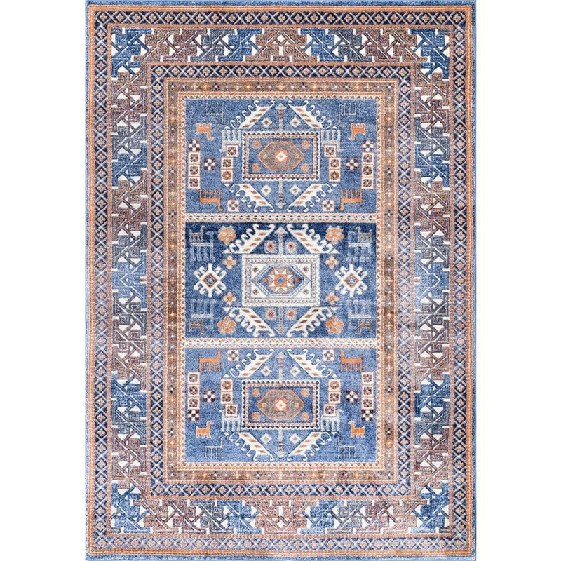 nuLOOM Lorena Tribal Panels Blue 12 ft. x 15 ft. Area Rug RZAB09B-12015