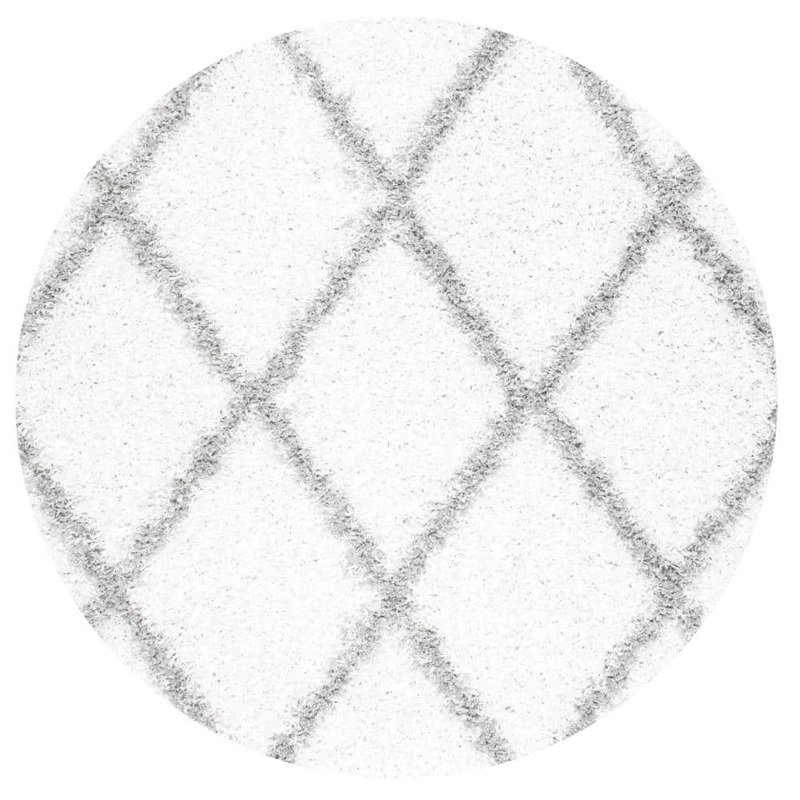 nuLOOM Shanna Easy Shag White 8 ft. Round Rug OZEZ04A-R808