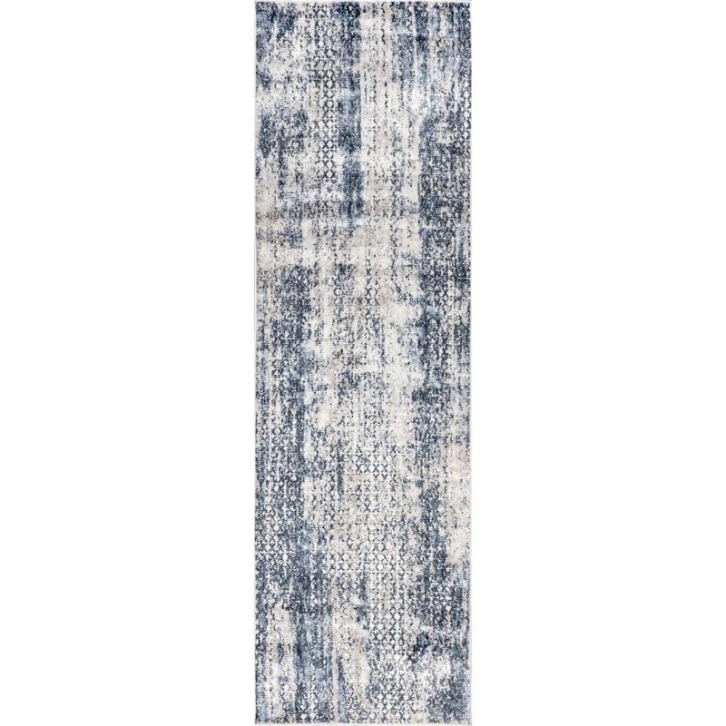 nuLOOM Taylor Blue 2 ft. x 8 ft. Abstract Runner Rug LPBL07A-2808