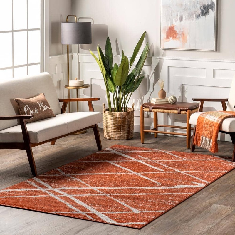 nuLOOM Thigpen Contemporary Dark Orange 4 ft. x 6 ft. Area Rug BDSM04F-406