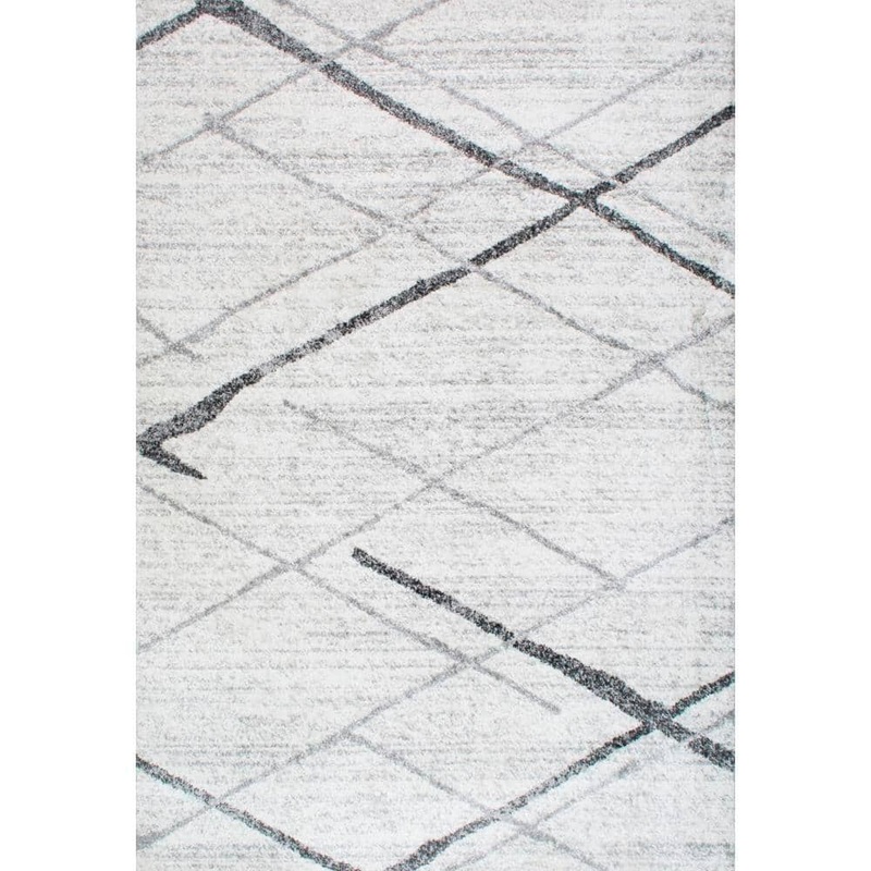 nuLOOM Thigpen Contemporary Stripes Gray 10 ft. x 14 ft. Living Room/Bedroom/Dining Room Area Rug BDSM04A-10014