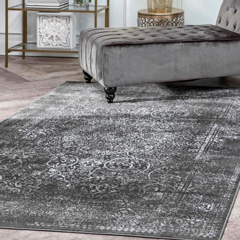 nuLOOM Transitional Persian Delores Dark Gray Doormat 3 ft. x 5 ft. Accent Rug LPCT02B-305