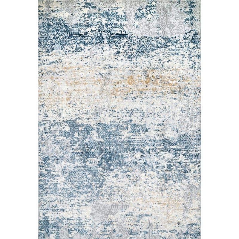 nuLOOM Wilde Tribal Distressed Blue 12 ft. x 15 ft. Area Rug ERTR06A-12015