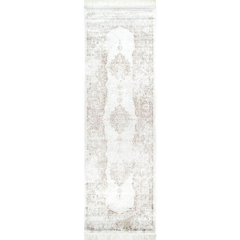 nuLOOM Cantrell Vintage Medallion Ivory 3 ft. x 8 ft. Runner Rug DCRS03A-2808