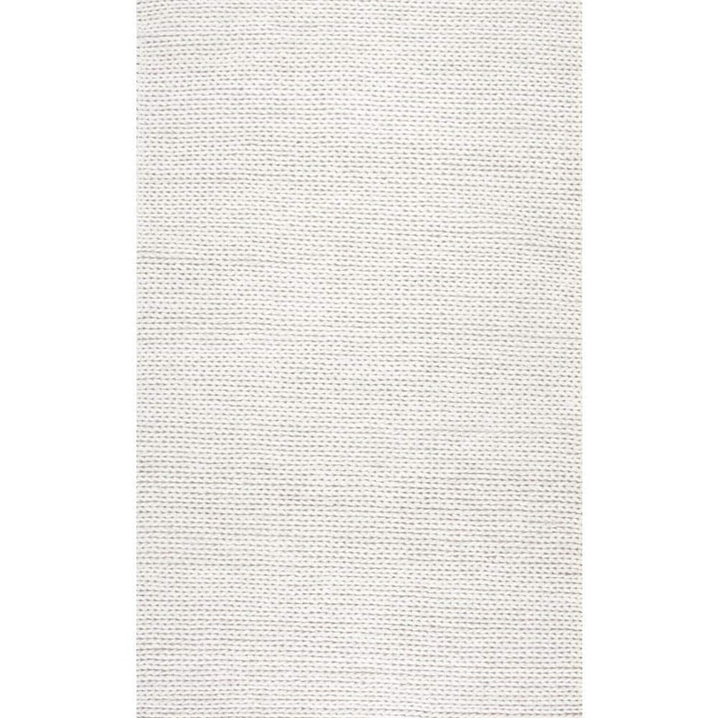 nuLOOM Caryatid Chunky Woolen Cable Off-White Doormat 2 ft. x 3 ft.  Area Rug CB01-203