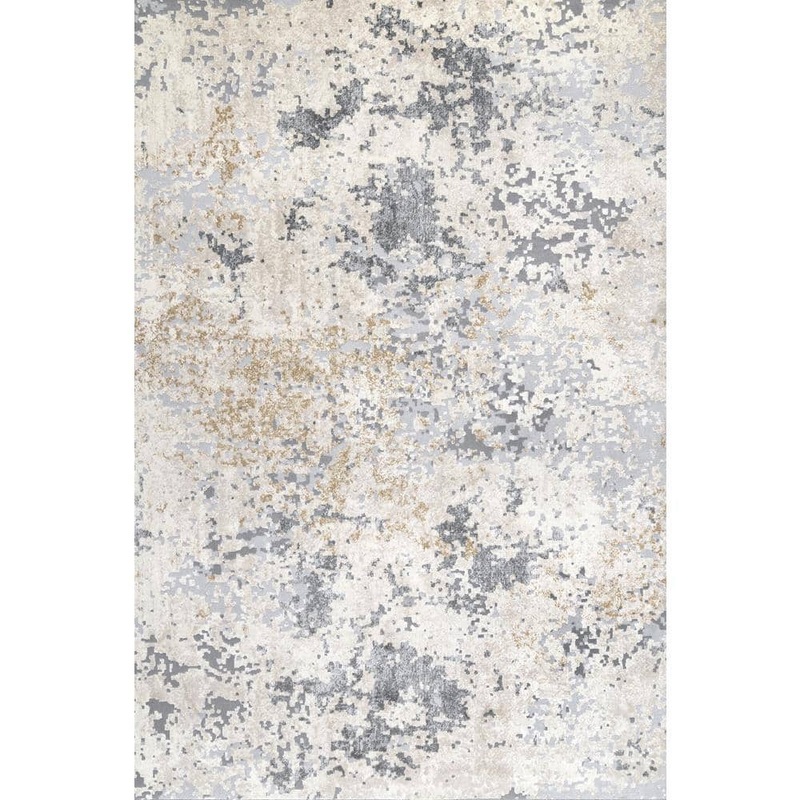 nuLOOM Contemporary Motto Abstract 6 ft. x 6 ft. Beige Indoor Square Area Rug ERTR07A-S606