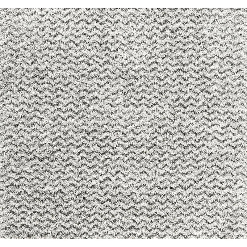 nuLOOM Cuellar Chevron Shag Ivory 8 ft. x 8 ft. Square Rug MLSH02A-S7100710