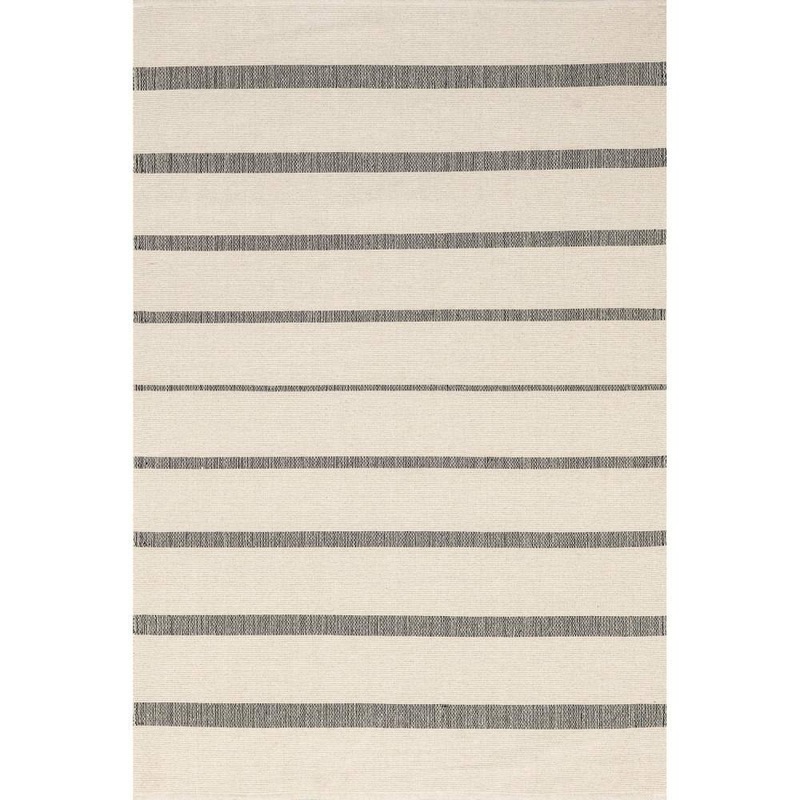nuLOOM Darina Casual Striped Cotton Ivory 5 ft. x 8 ft. Area Rug NEVN05A-508