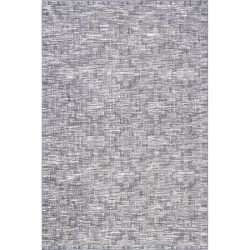 nuLOOM Elia Casual Geometric Machine Washable Blue 7 ft. x 9 ft. Area Rug KFZE04A-709