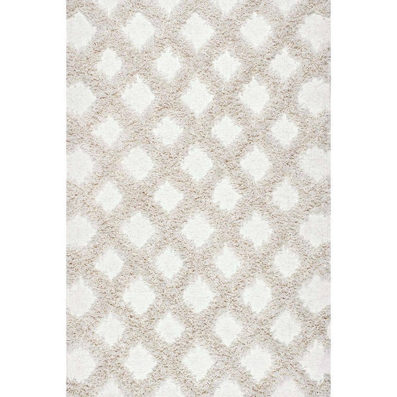 nuLOOM Francene Moroccan Trellis Shag Ivory 8 ft. x 10 ft. Area Rug BDFR01A-76096