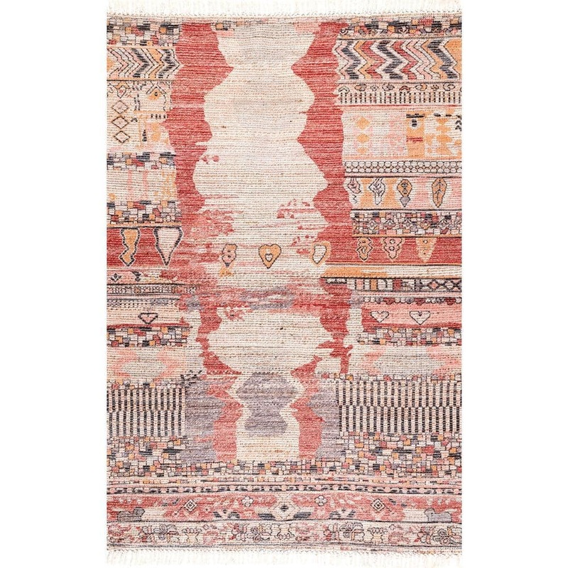 nuLOOM Hermina Tribal Jute Multi 5 ft. x 8 ft. Indoor Area Rug SVIN21A-508