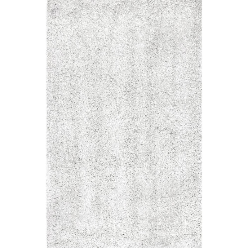 nuLOOM Kara Solid Shag Ivory 4 ft. x 6 ft. Area Rug KKBX01A-406