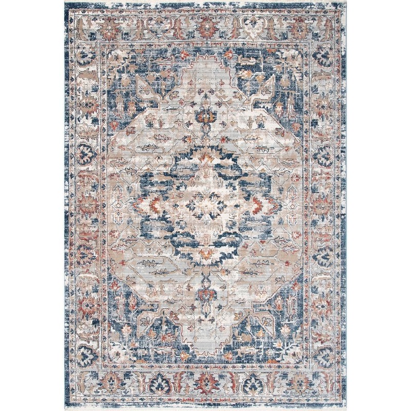 nuLOOM Kara Vintage Gray 7 ft. x 9 ft. Area Rug KKSL06A-6709