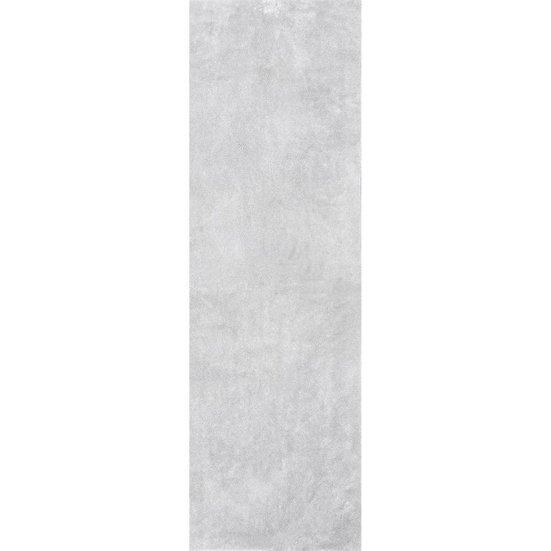 nuLOOM Loni Solid Machine Washable Shag Light Gray 3 ft. x 6 ft. Runner Rug BIVD01G-2606