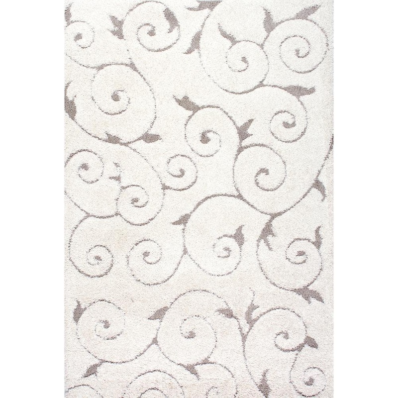 nuLOOM Maisha Abstract Shag Cream 10 ft. x 14 ft. Area Rug OZSG06A-10014